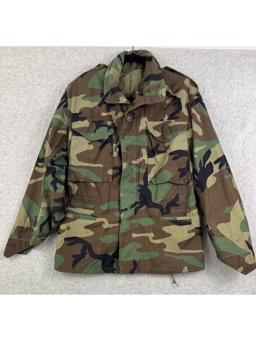 US Army M-65 Woodland Camo Field Jacket Cold Weather X-Small Short